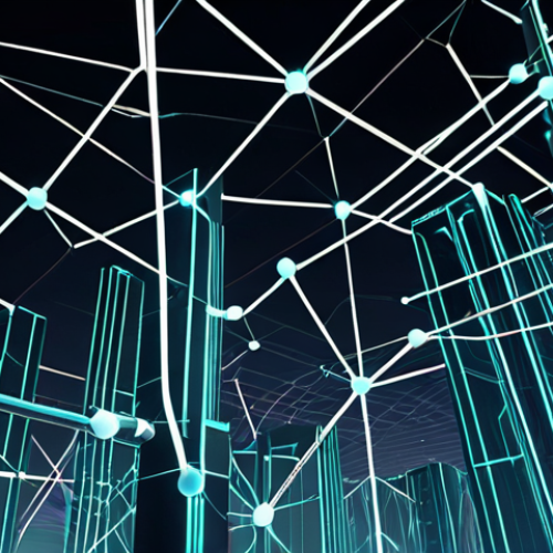 Home 11 **Prompt:** Abstract visualization of pointers in C, showcasing memory addresses as interconnected nodes and variables as data containers. Emphasize the dynamic nature of pointers with glowing lines connecting them. Style: Modern, tech-inspired digital art.