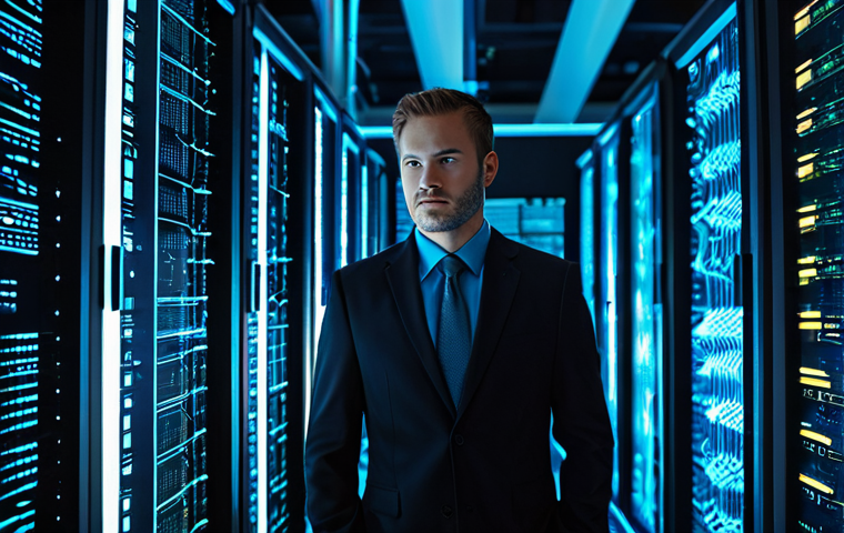 A professional system architect, fully clothed in a modest business suit, stands in a futuristic, meticulously organized server room. Sleek, glowing server racks line the walls. Abstract, illuminated data streams and lines of binary code flow around them, symbolizing underlying system processes and kernel operations. A holographic display in the foreground shows a complex compiler optimization graph. The image conveys high-performance, precision, and the 'unseen' magic of system programming. Professional photography, high detail, sharp focus, perfect anatomy, correct proportions, natural pose, well-formed hands, proper finger count, natural body proportions, safe for work, appropriate content, professional, family-friendly.