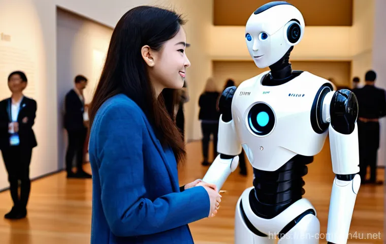 지능형 로봇 공학 - **Autonomous Mobile Robots in a High-Tech Warehouse:**
    "A dynamic, expansive view inside a state...