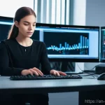 소프트웨어 공학 - **"The Code Weaver's Den"**
    A young, focused female software engineer, wearing a stylish but com...